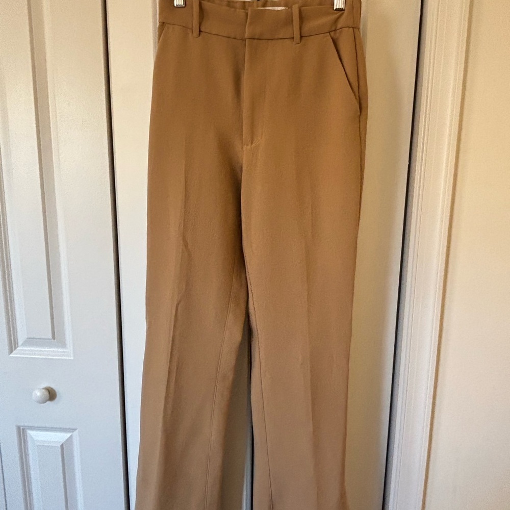 Abercrombie & Fitch Women's Tan Trousers split hem LONG